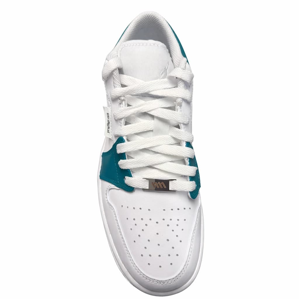 2025 Teal Edition Jordan 1 Low — front angle