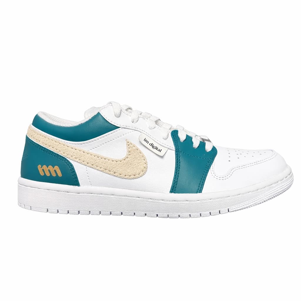 2025 Teal Edition Jordan 1 Low — side profile