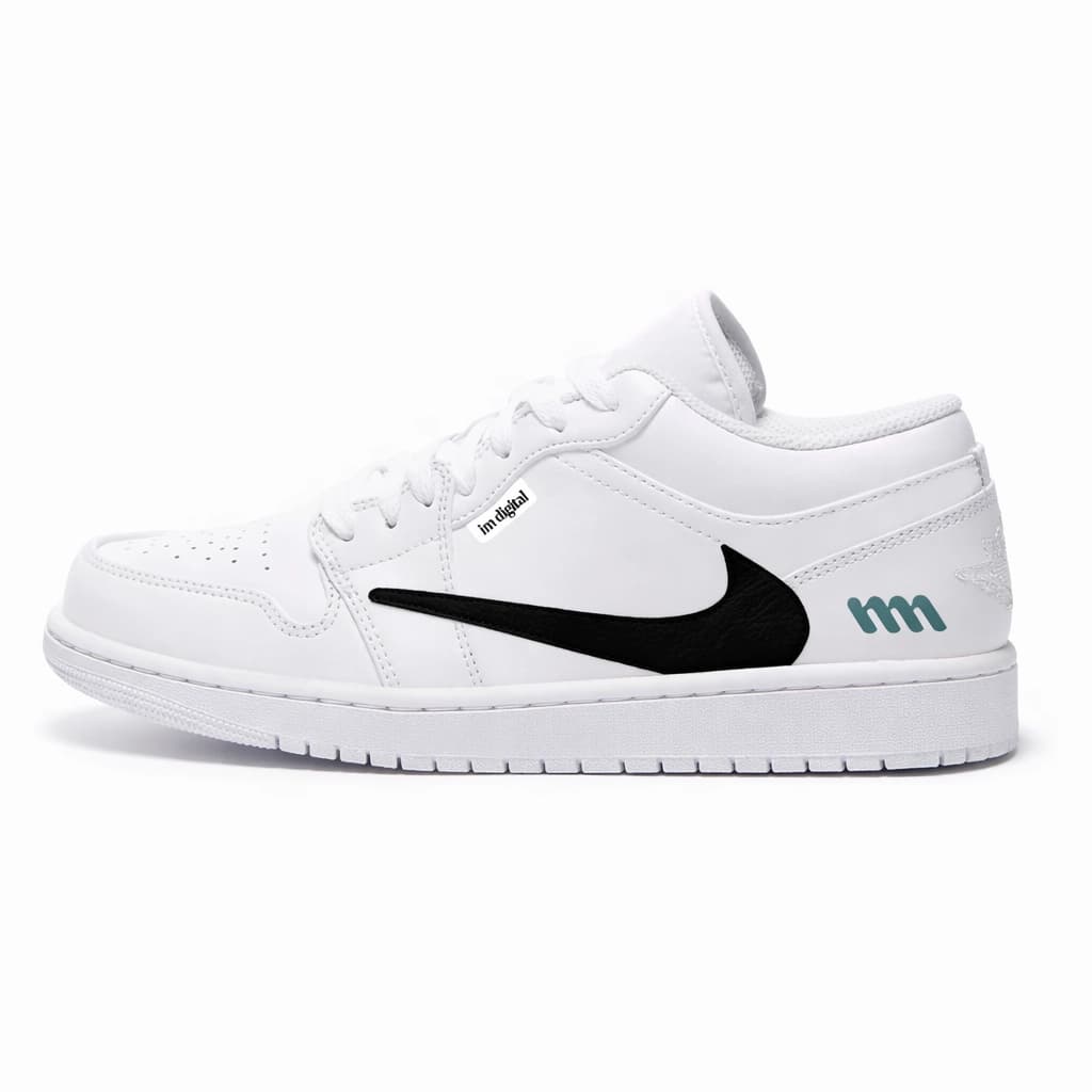 2025 White Edition Jordan 1 Low — side profile
